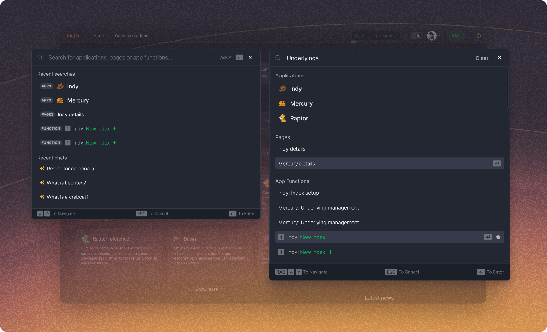 App catalogue full ecosystem view