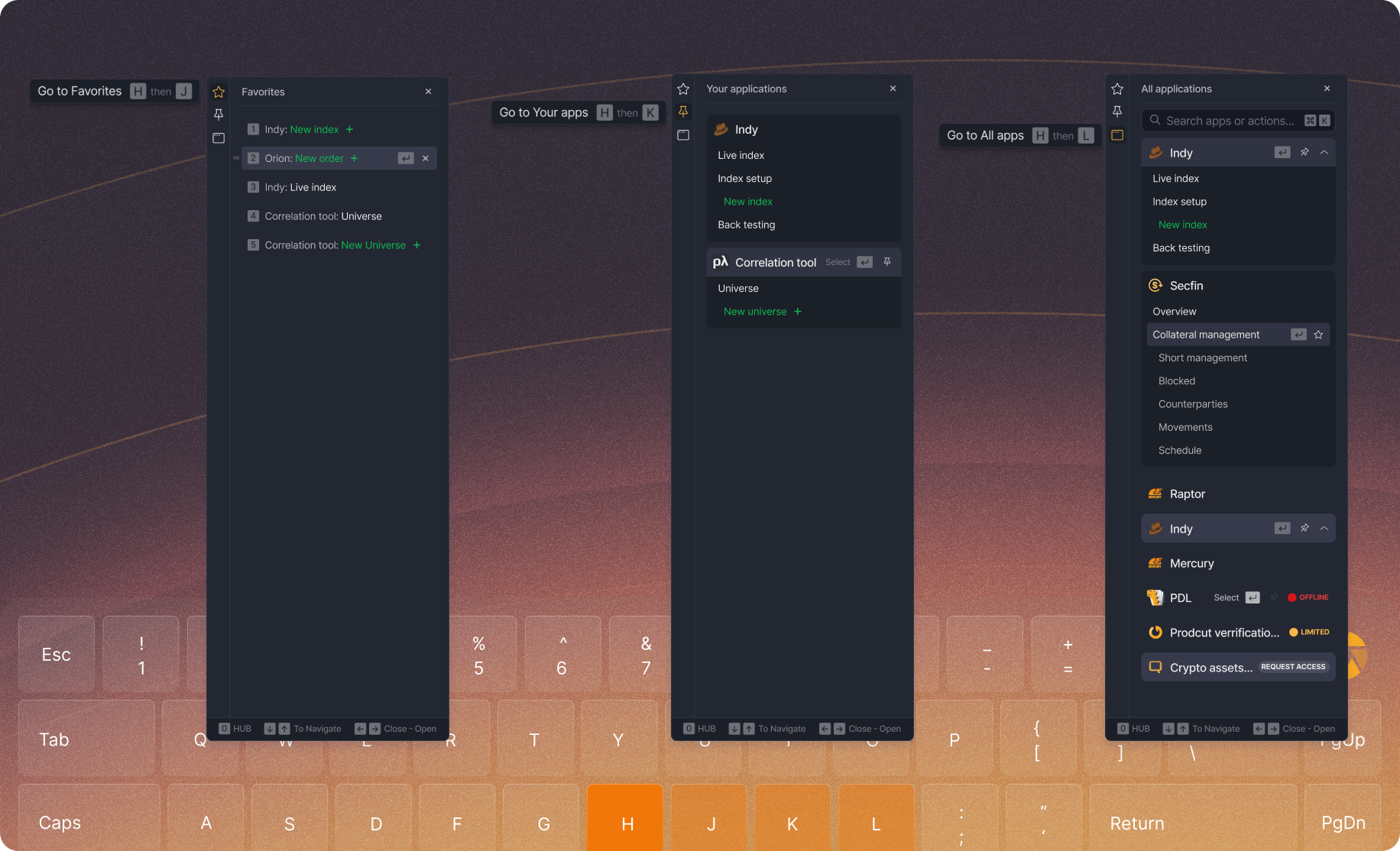 App profile ownership contacts shortcuts